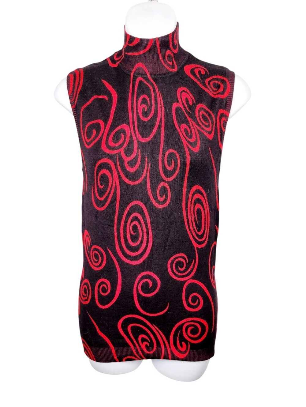 2/$20 Y2K Black & Red Sleeveless Top Blouse Size: M